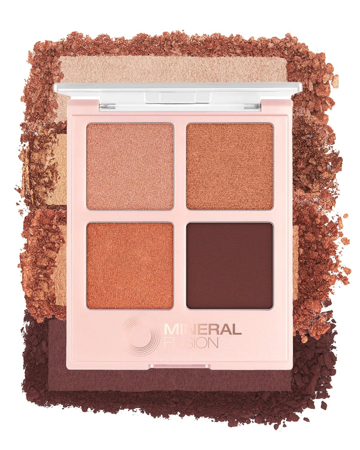 Mineral Fusion Eyeshadow Palette | Vegan Eye Makeup with Matte, Satin, and Shimmer Finishes | Natural, Lightweight Formula (Coffee Break)