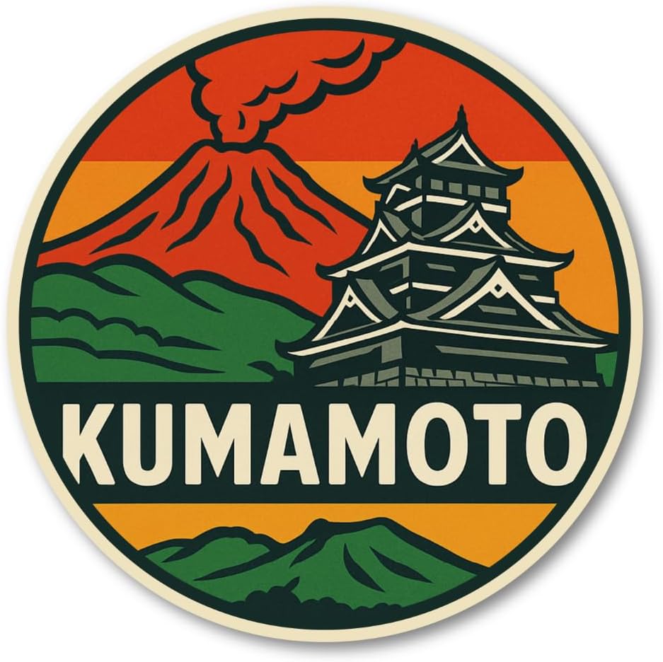 Nagasaki Local Sticker Set, 8 Different Prefecture Designs, Includes Sakurajima, Gayen Yamakasa, Hot Springs, Balloons, Mango, Castela, Perfect for Travel, Tourism, Souvenirs