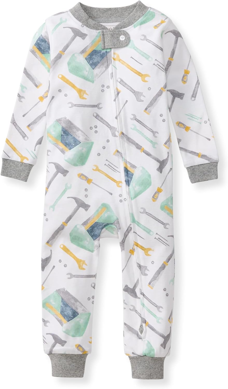 Burt's Bees Baby Unisex Footless Sleeper Pajama, 1-Pc Zip-Up Footie Pajama | Snug-fit organic cotton footless PJs features an easy 2-way zipper for easy nighttime changes