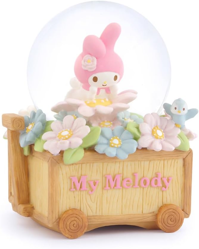 Sanrio Characters x JARLL KT22113-JP Cinnamon Roll Christmas Sleigh Snow Globe Music Box Interior Figurine Decoration Present Wedding Gift Birthday Approx. 7.1 inches (18 cm) Height