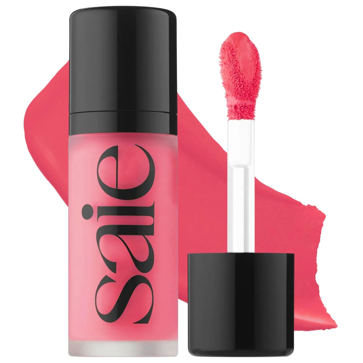 Saie Mini Dew Liquid Blush for Cheeks - Hydrating Cream Blush Stick with a Blendable + Buildable Formula - Skincare Infused Dewy Cheek Tint for a Natural Flush - Clean, Vegan Makeup - Sweetie (.24 oz)
