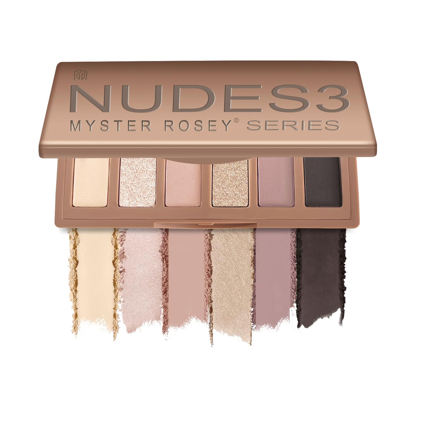MYSTER ROSEY Nudes 2 Series Mini Eyeshadow Palette, Velvety Matte&Satin Finish, 6 Nude Taupe & Brown Neutral Eye Shadows, Travel Friendly Size, Vegan, Cruelty -free