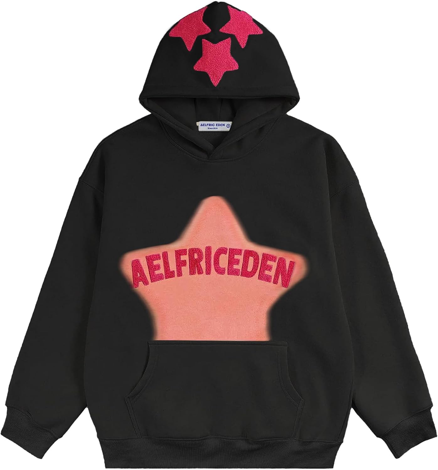 Aelfric Eden Sudaderas con capucha gráficas para hombre Y2K, sudadera con capucha impresa, sudadera casual de gran tamaño, manga larga, estilo vintage, ropa de calle, pulóver