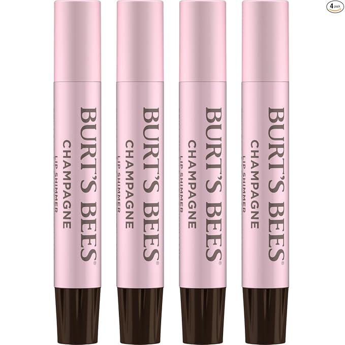 Burt's Bees Shimmer - Juego de tintes labiales, regalos para el día de la madre, barra de bálsamo labial tintado, hidratante para hidratación durante todo el día con acabado pigmentado brillante de