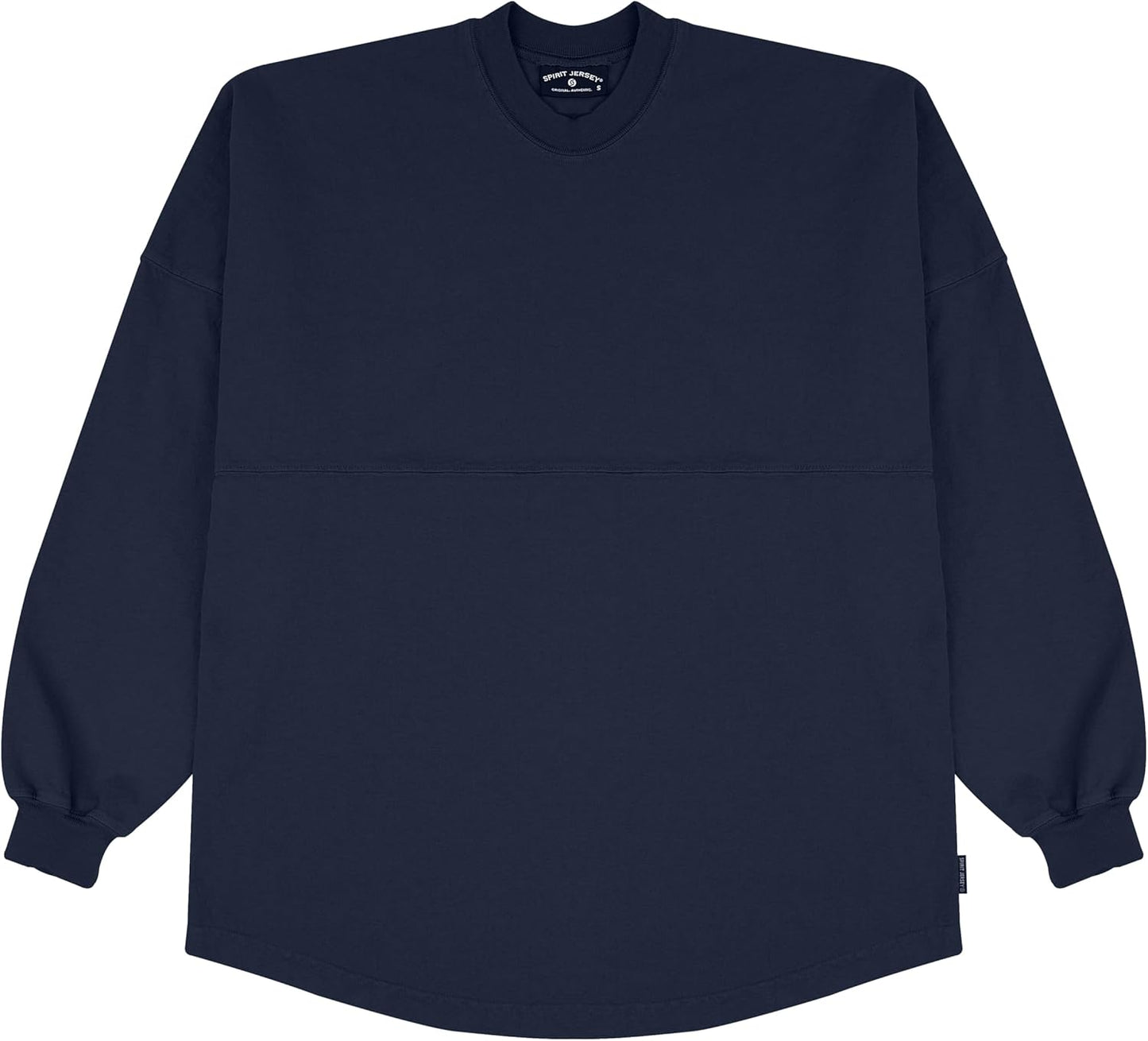 Spirit Jersey Core Essential Jersey, de gran tamaño, unisex, de manga larga, pesado, preencogido, 100% algodón