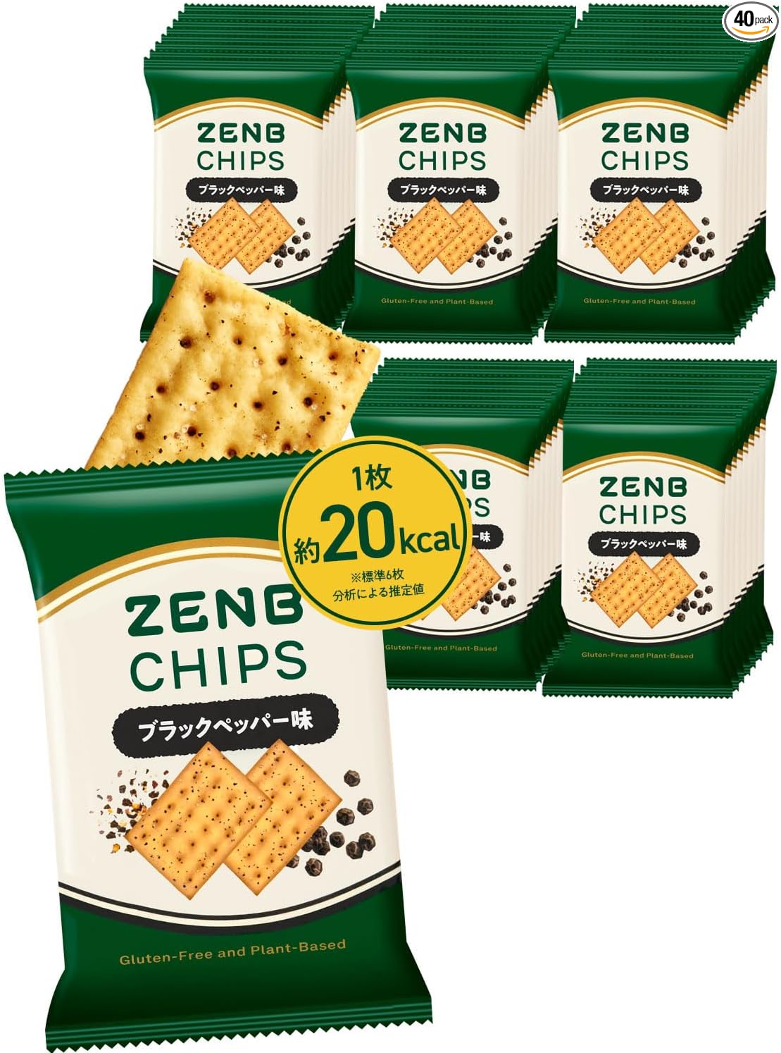 【 Healthy Snack 】 ZENB Zenbu Chips 10 Bags (Standard 60 Pieces) Crackers Bean Chips [ Low Sugar, Dietary Fiber, Gluten-Free, Sugar-Free, Sugar Control, Intestinal Health, Dietary Fiber Supplement