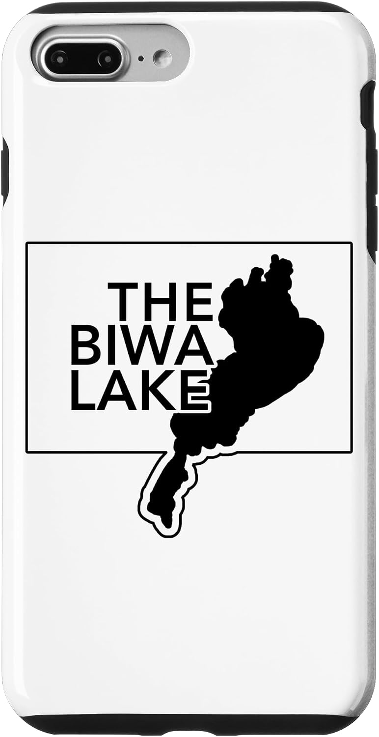 THE BIWA LAKE 琵琶湖 滋賀 地図【47都道府県】ジモTティ JIMO-T 地元愛 お土産 プレゼント 面白 スマホケース iPhone 16 Plus 用