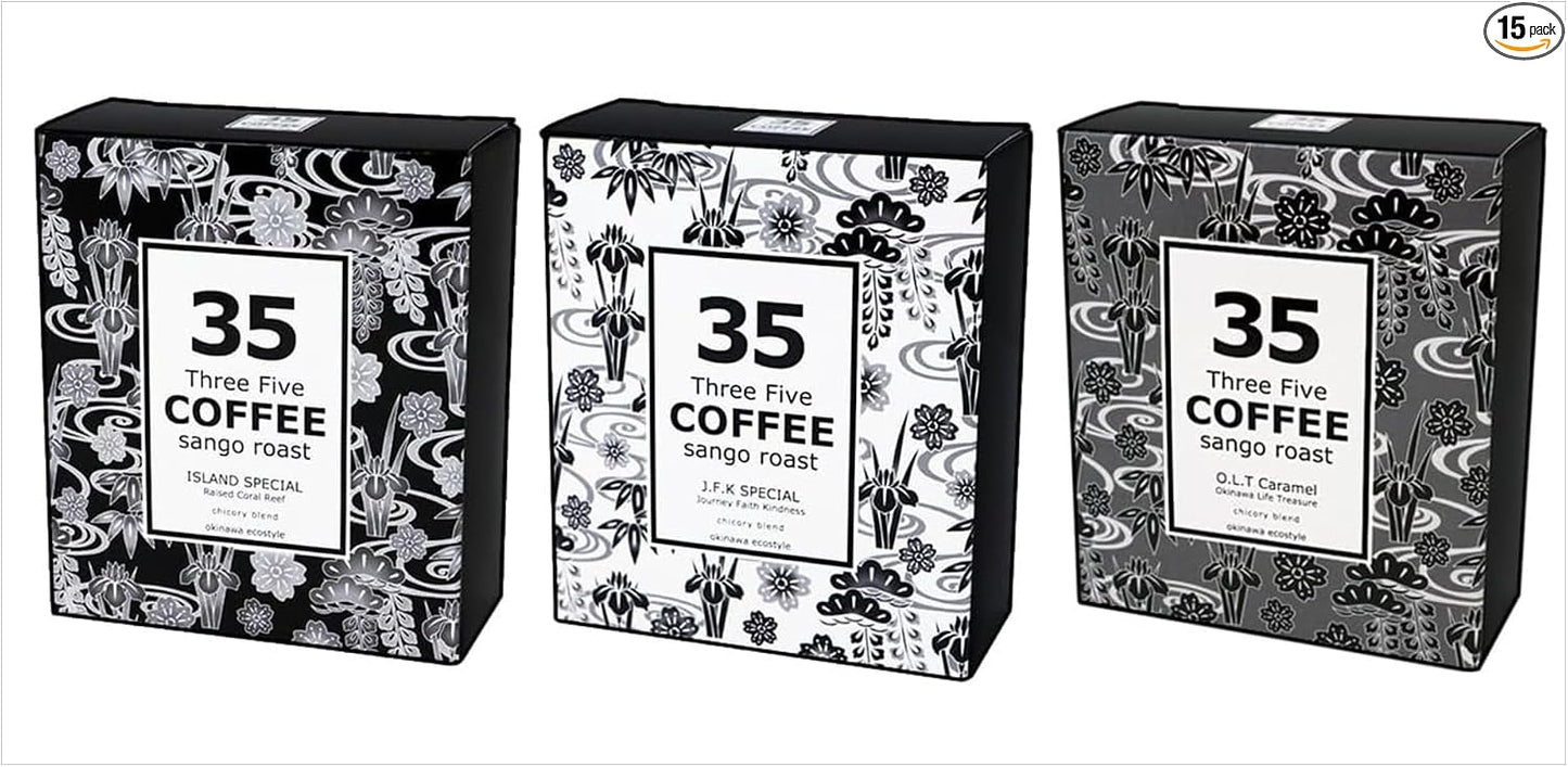 35COFFEE Coffee ISLAND SPECIAL Coral Roast Chicory Blend Tetra Bag Coffee 1 Box (5 Pack) Okinawa Souvenir
