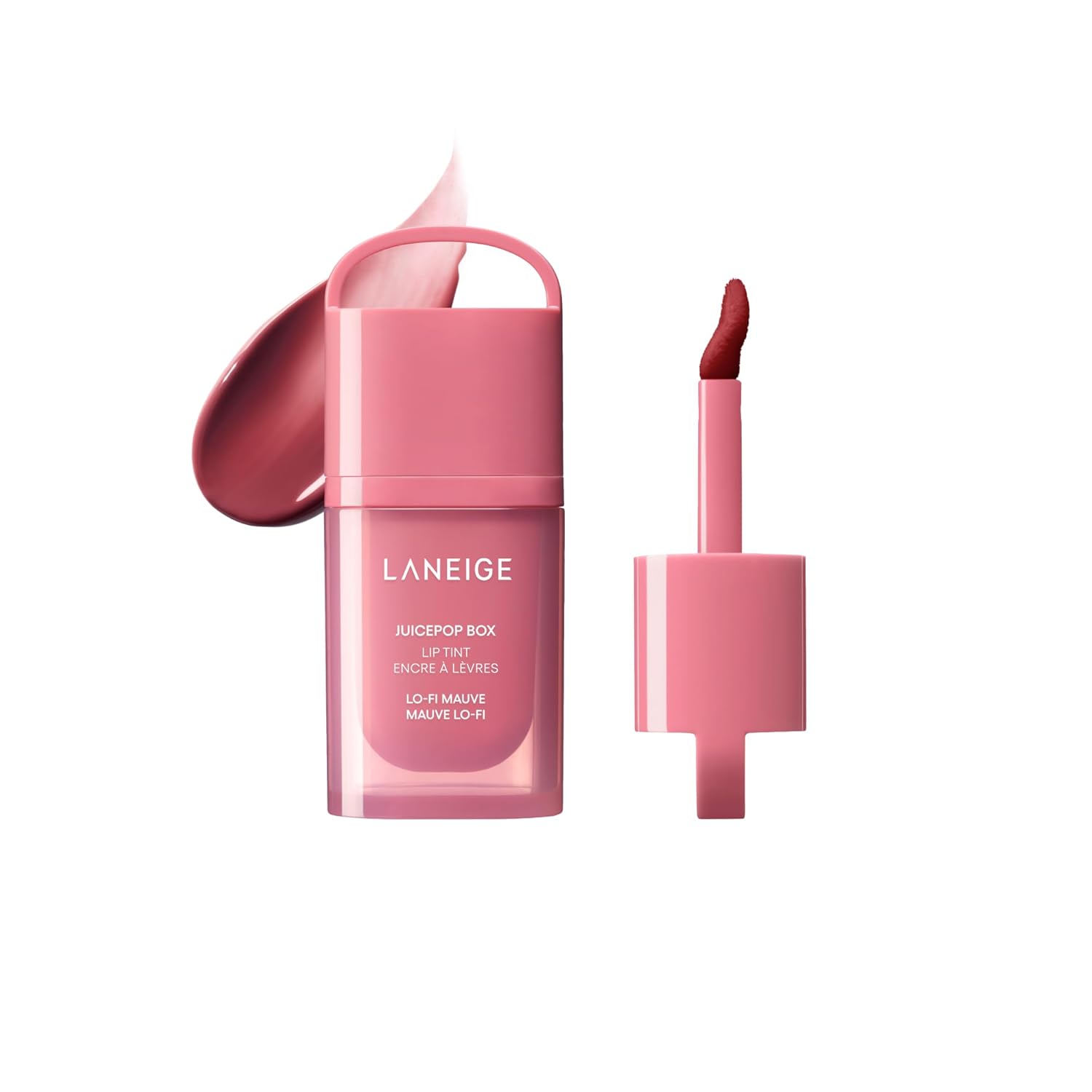 LANEIGE JuicePop Box Tinte de labios | Tinte ligero hidratante de larga duración | Color jugoso acumulable y brillo nutritivo | Cosmética coreana esencial para labios para una comodidad duradera