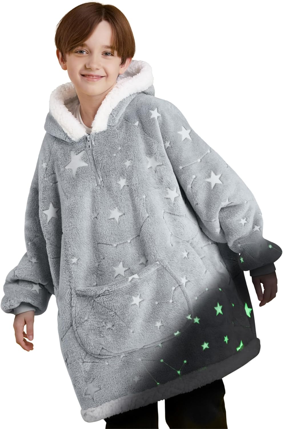 Giggling Getup Manta con capucha para adultos, regalos para adolescentes, niñas, hermanas, mujeres, forro polar sherpa, sudadera con capucha, cálida y acogedora con bolsillo y mangas, color beige gato