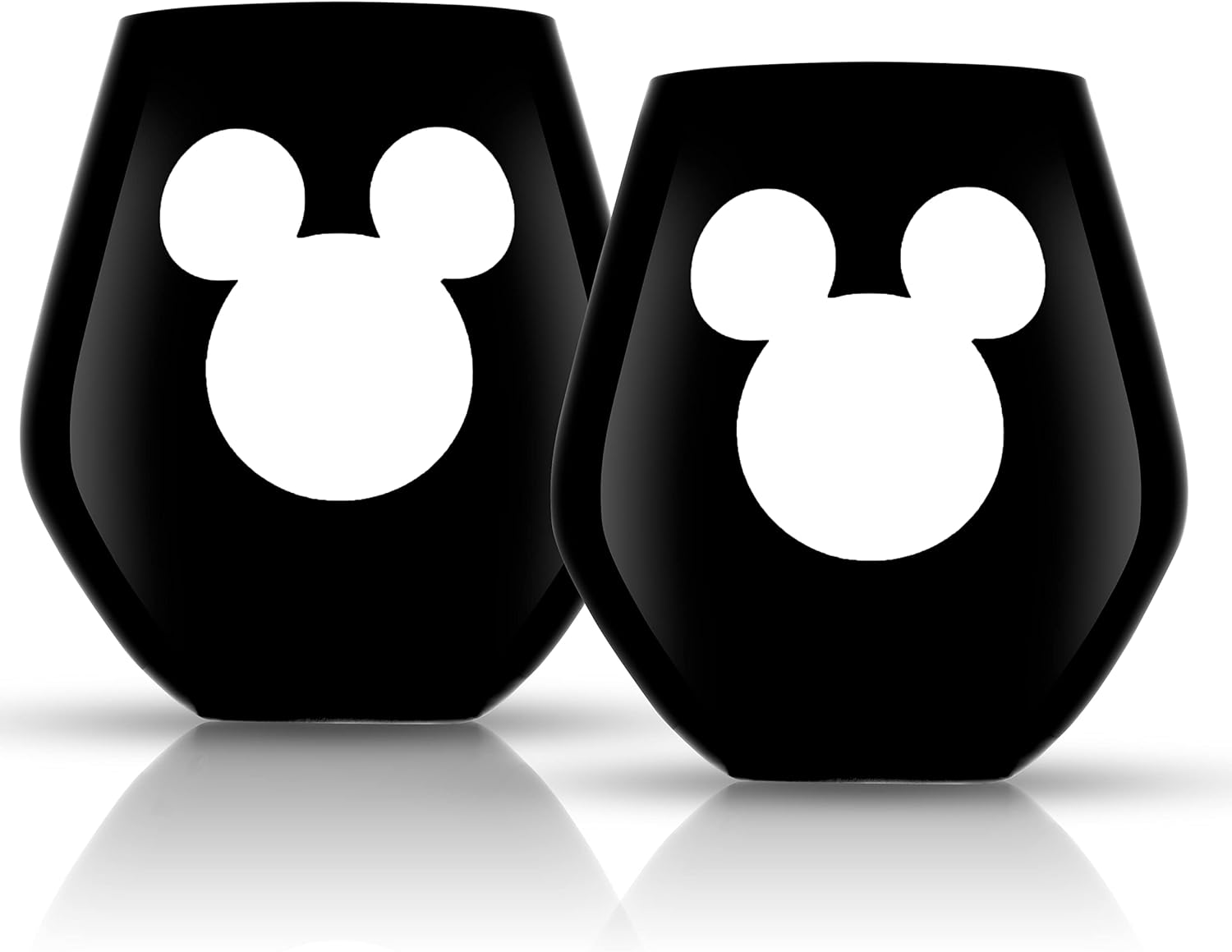 JoyJolt Disney Mickey Mouse Squad Collection Vasos Tumblers. Juego de 4 Copas de Vino sin Tallo de 15 onzas, Vasos sin Tallo para Beber. Artículos de regalo, Juego de Copas de Vino de Mickey Mouse