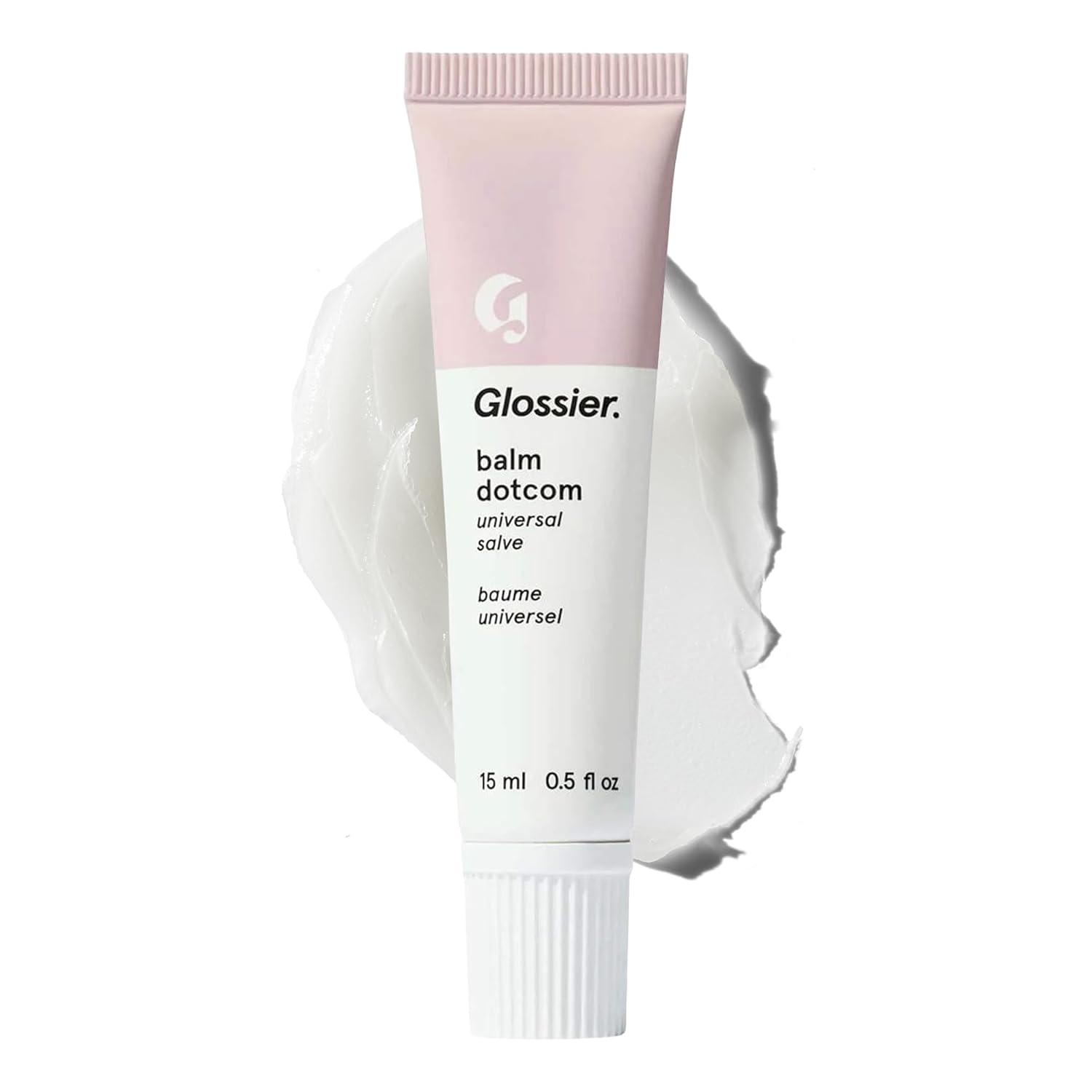 Glossier Balm Dotcom Hydrating Lip Balm - Universal Salve, Up to 12Hr Moisture - Lanolin, Beeswax & Castor Oil for Dry Lips, Cuticles & Skin - Birthday, Clear Soft Shimmer, 15ml