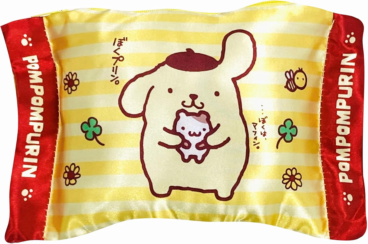 MORIPiLO Hello Kitty Tissue Case, Sanrio Characters, Merchandise, Plush Pouch, Small, Cute, 7.9 x 5.5 inches (20 x 14 cm), Pillow Pouch, White