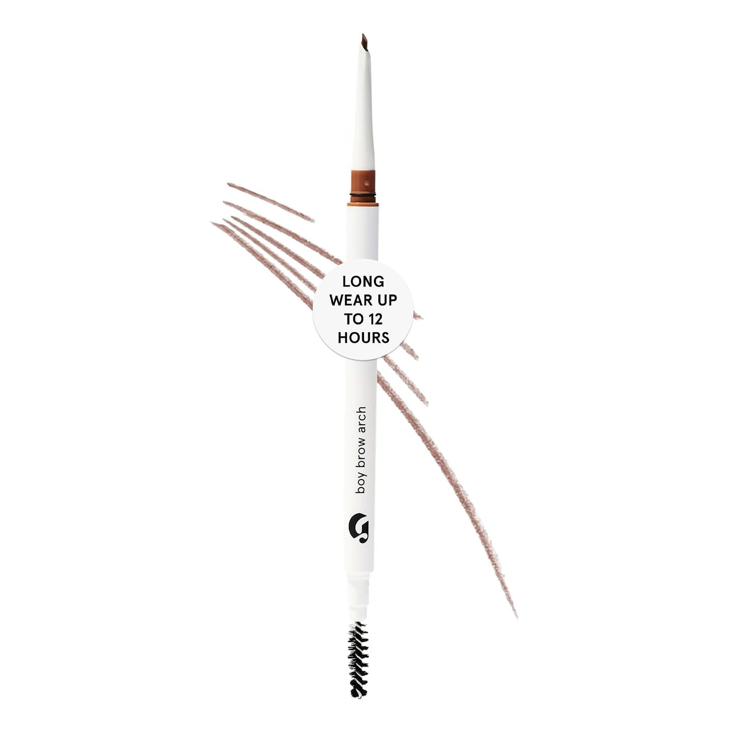 Glossier Boy Brow Arch, Cool Dark Brown Eyebrow Pencil - 2-in-1 Dual-Tip Precision & Fill, Thin Mechanical Brow Pencil, Cream Pomade for Smudge-Resistant Longwear Hair-Like Strokes, Fills Sparse Areas