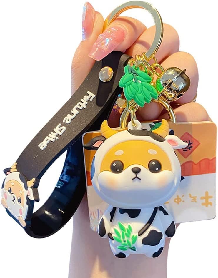 [AIXUAN] Cute Idea Chinese Zodiac Motif Lucky Animal Shiba Inu Pendant Keychain Keychain, Keyring Lovers Valentine's Day Present Pendant Handbag Rucksack Car Key Wrist Strap (Dog)