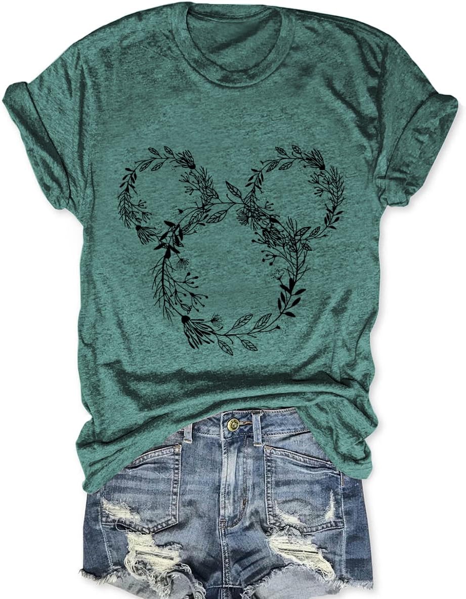 Magic Kingdom Castle - Camisa casual de manga corta para vacaciones, ropa bohemia para mujer, lindas camisetas de verano
