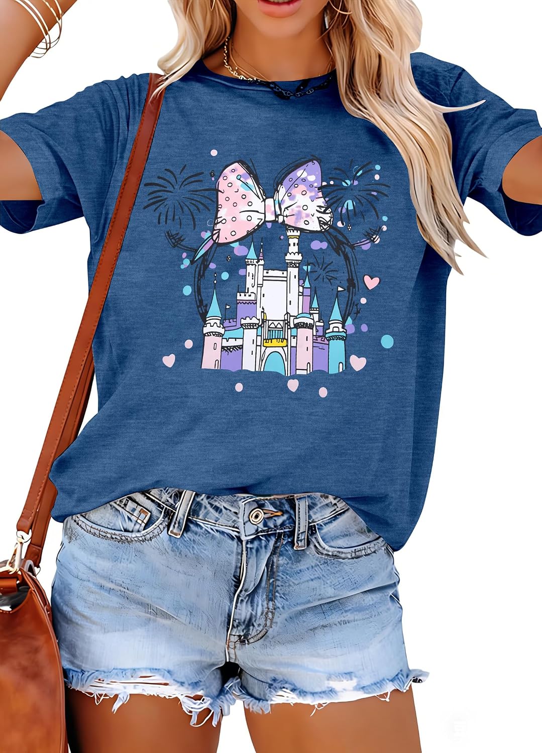 Camisetas de princesa mágica para mujer: camiseta de Magic Kingdom, camiseta de princesa, divertida camiseta familiar para vacaciones, camiseta casual para vacaciones