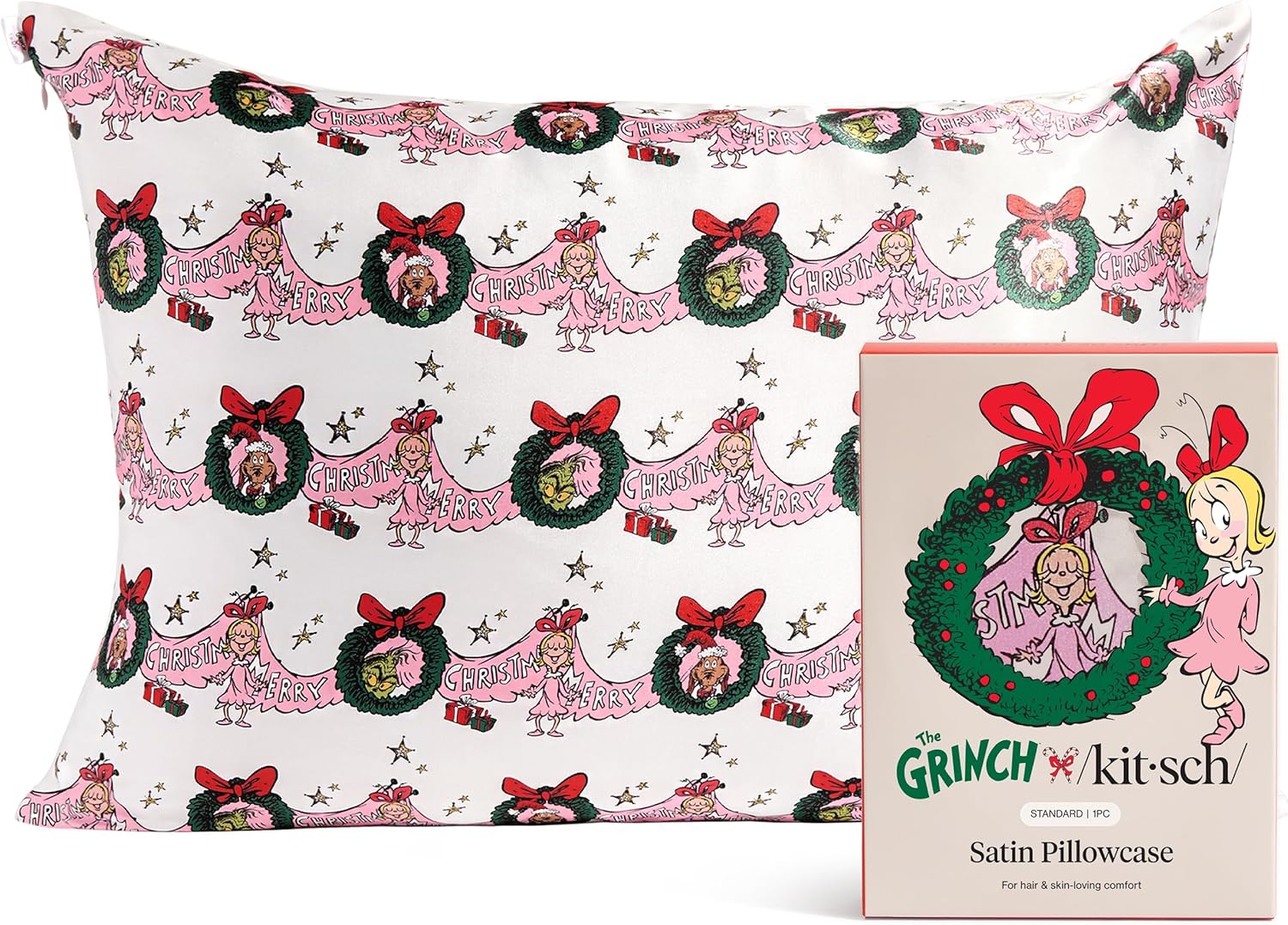 Kitsch x Star Wars Rebel Alliance - Funda de almohada de satén con cremallera para cabello y piel, más suave que las fundas de almohada de seda, funda de almohada de satén refrescante, fundas de almohada sin arrugas, tamaño estándar, 19 x 26 pulgadas