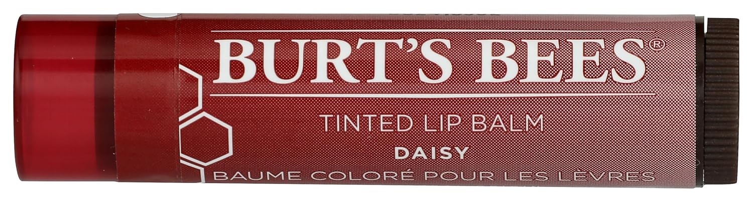 Burt's Bees Bálsamo labial de cera de abejas, hidratante labial con cera de abejas de origen responsable, sin tinte, tratamiento labial acondicionador natural, 1 tubo, 0.15 onzas.