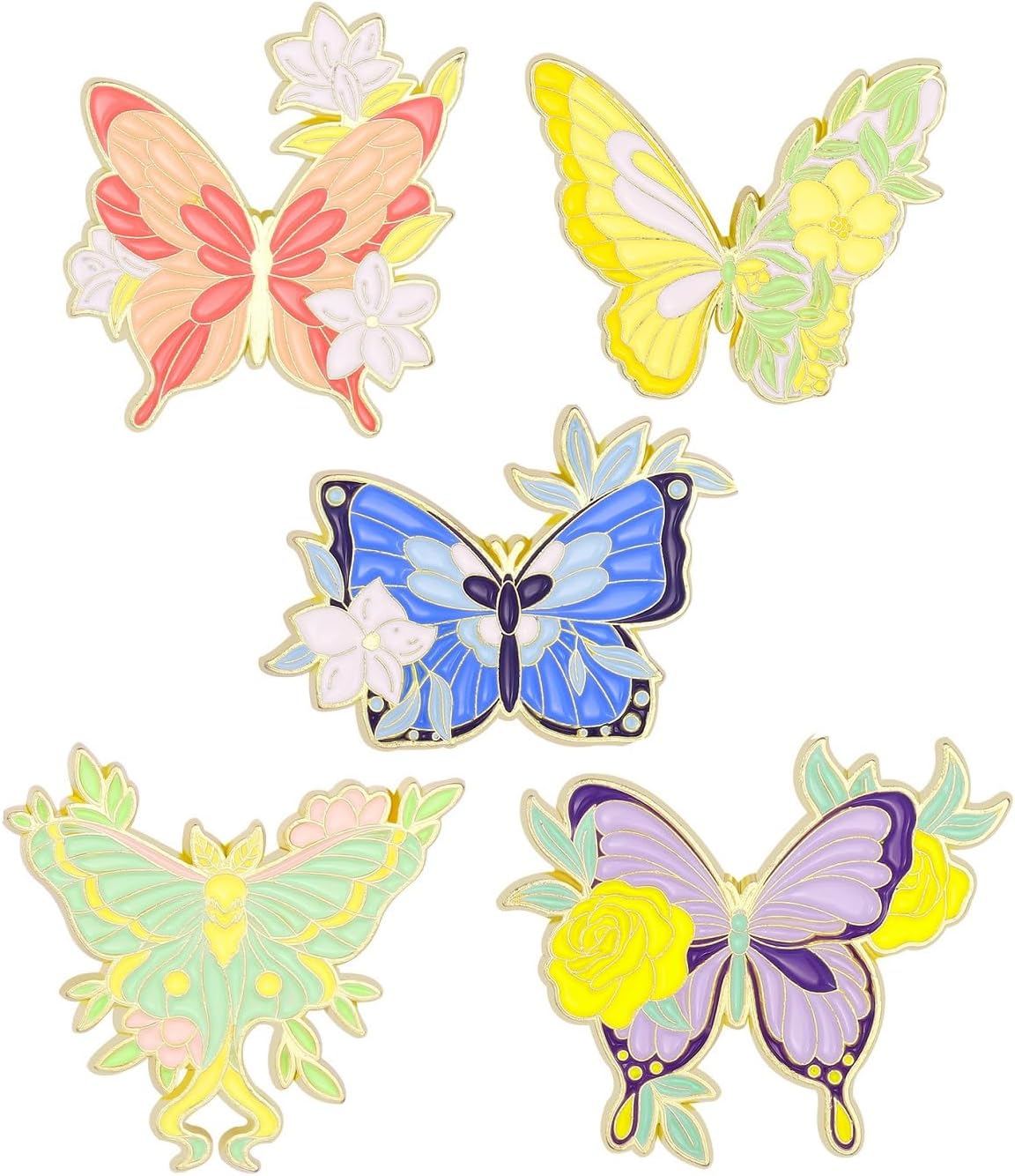 Lindo juego de pines esmaltados, broches de solapa, broches de dibujos animados, insignias para ropa, bolsas, mochila para mujer