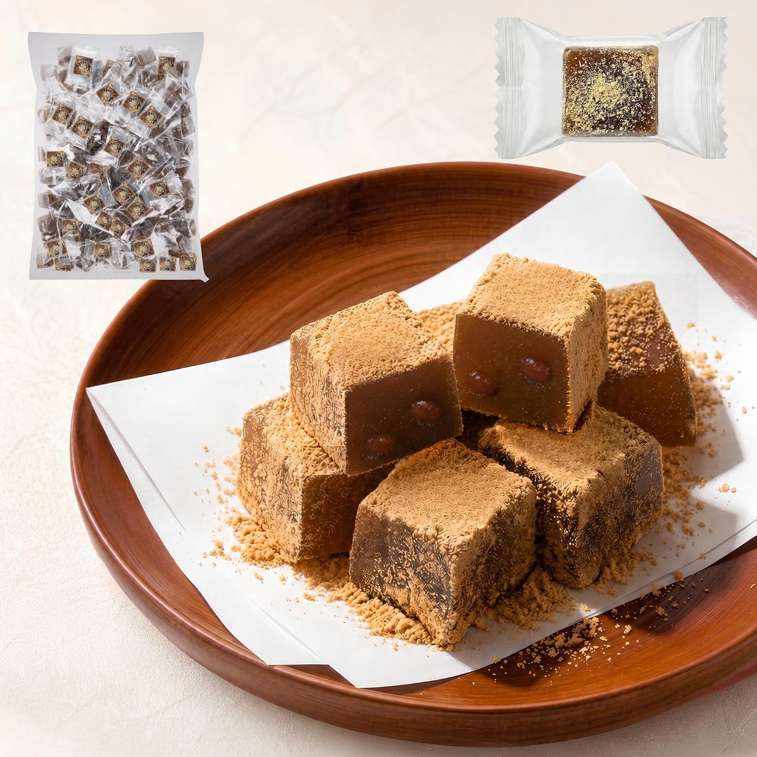 Alneka Mini Adzuki Yokan Yokan Japanese Sweets, Individual Packaging, 17.6 oz (500 g), Estimated Quantity: Approximately 50 Pieces, Made in Japan