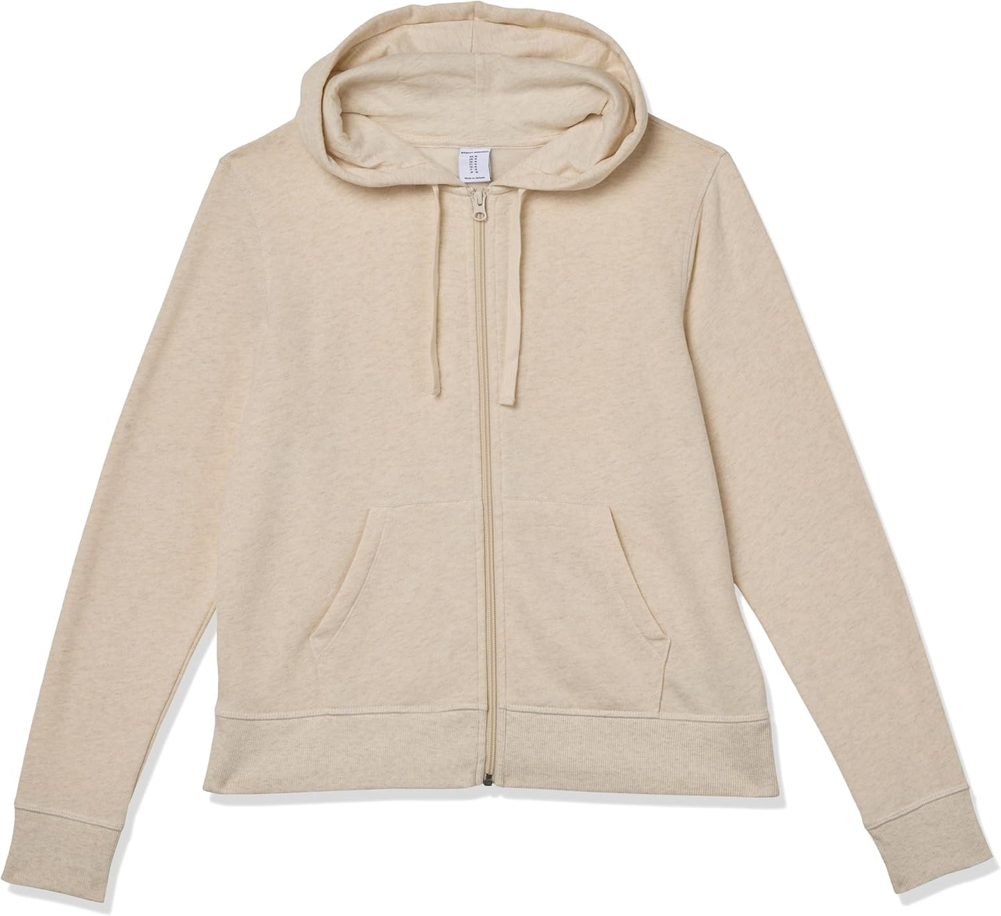 Essentials - Sudadera con capucha de felpa para mujer, con cremallera completa (disponible en tallas extragrandes)