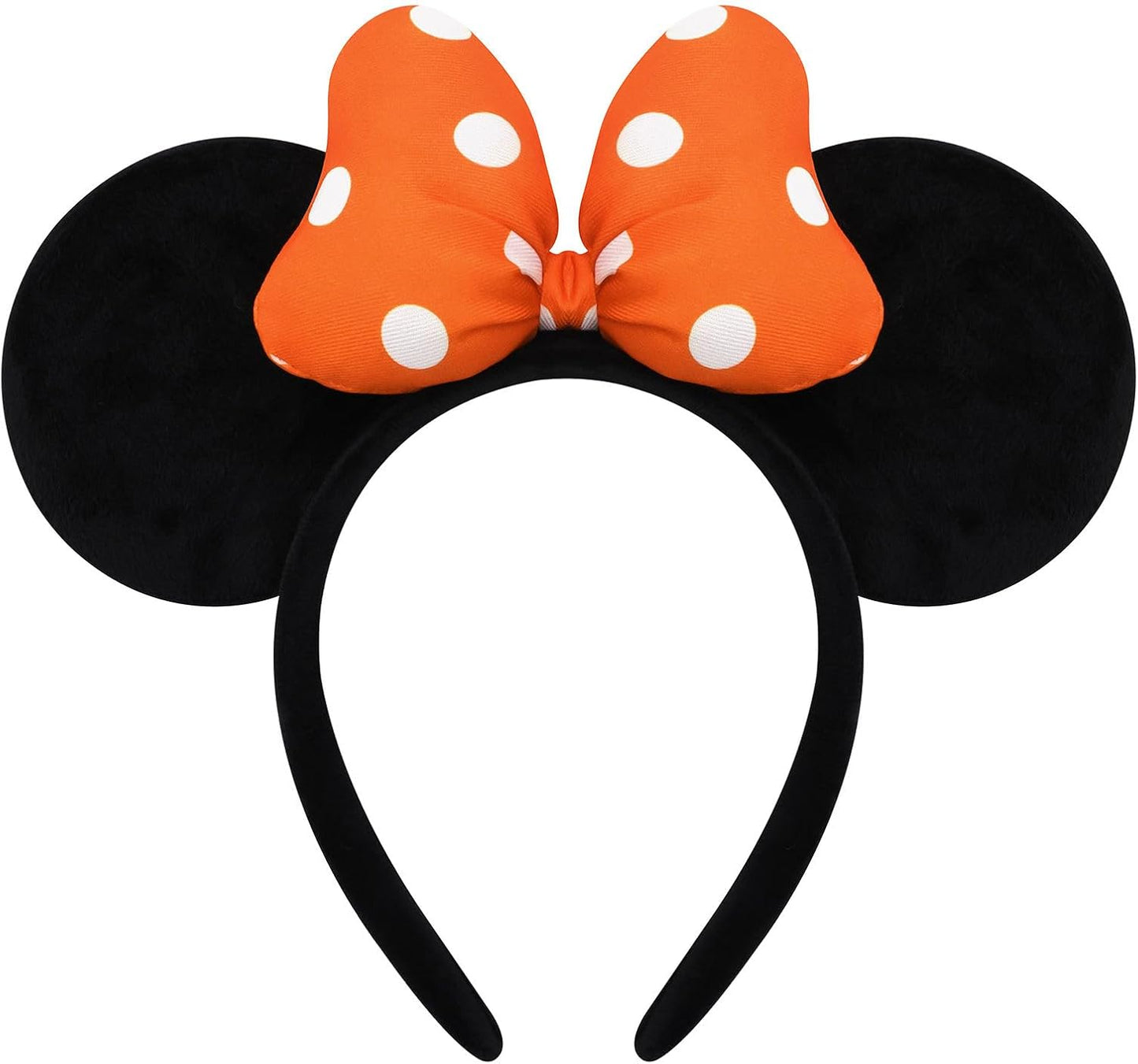 ODOCARE Handmade Mouse Ears Headband for Women and Ladies, Polka Dot Bow Mini Ears Costume Accessories