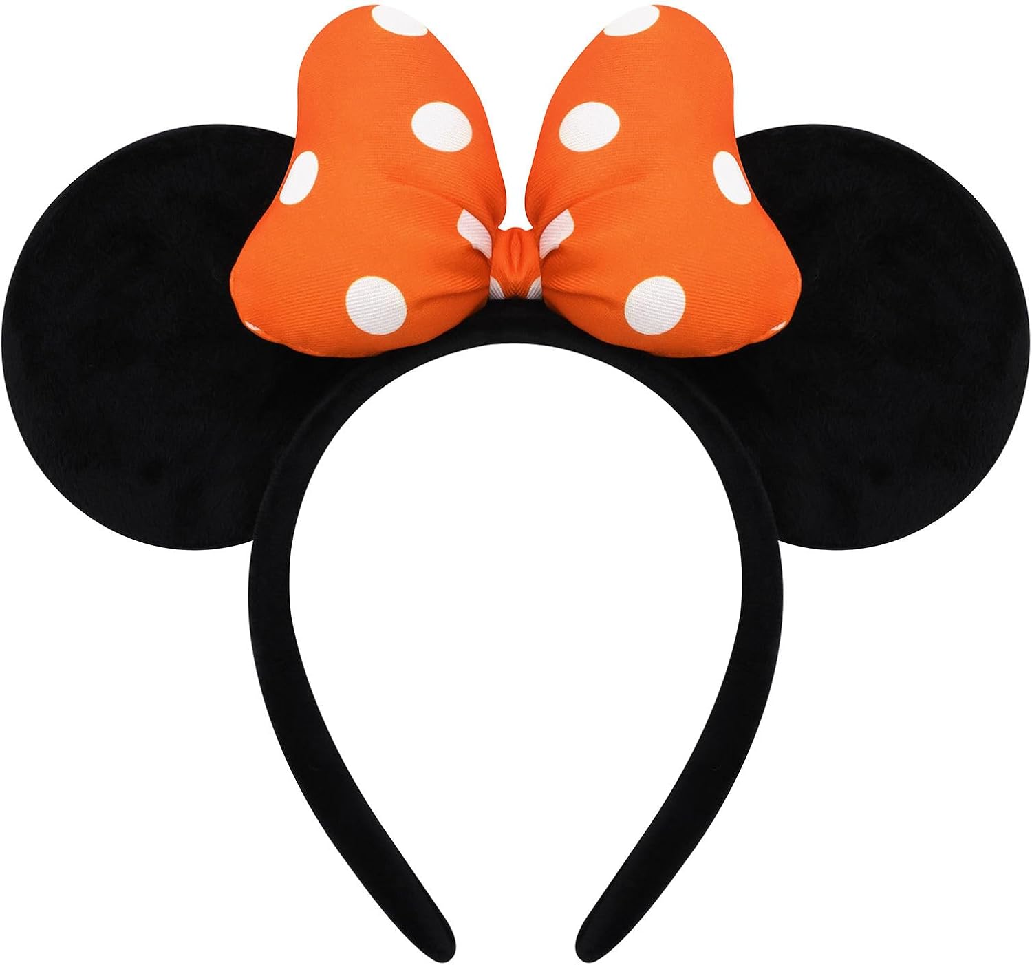 ODOCARE Handmade Mouse Ears Headband for Women and Ladies, Polka Dot Bow Mini Ears Costume Accessories