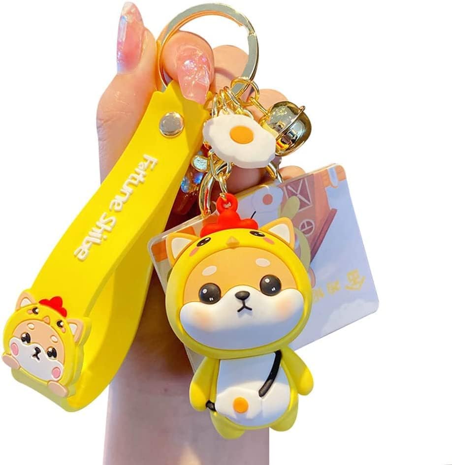 [AIXUAN] Cute Idea Chinese Zodiac Motif Lucky Animal Shiba Inu Pendant Keychain Keychain, Keyring Lovers Valentine's Day Present Pendant Handbag Rucksack Car Key Wrist Strap (Dog)