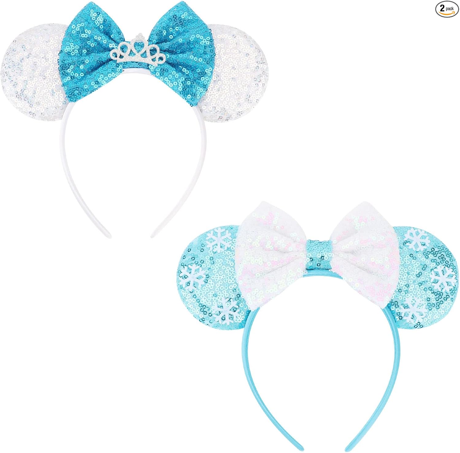 DRESHOW Mouse Ears Bow Headbands Sequins Party Decoration Cosplay Costume for Women