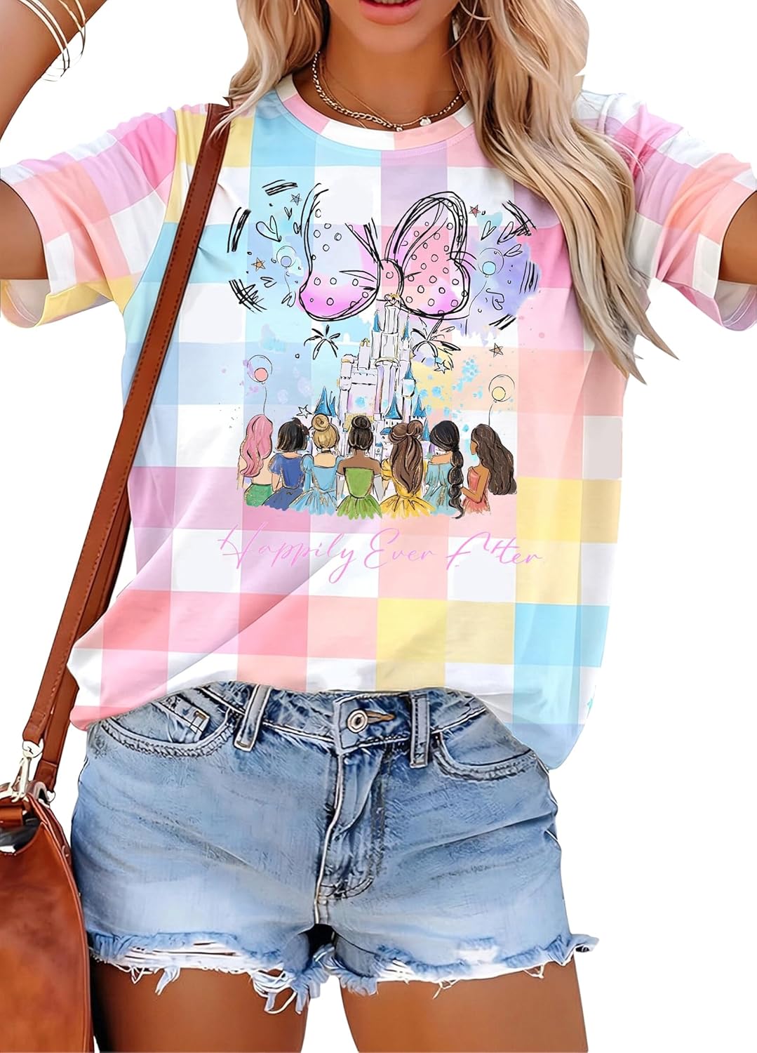 Camisetas de princesa mágica para mujer: camiseta de Magic Kingdom, camiseta de princesa, divertida camiseta familiar para vacaciones, camiseta casual para vacaciones