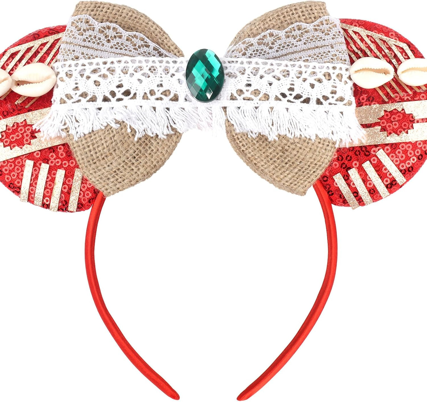 ETLUK Diadema con orejas de ratón, diadema azul con lazo de lentejuelas para mujeres, niñas y adultos, orejas de parque para cosplay, accesorios de decoración de fiesta