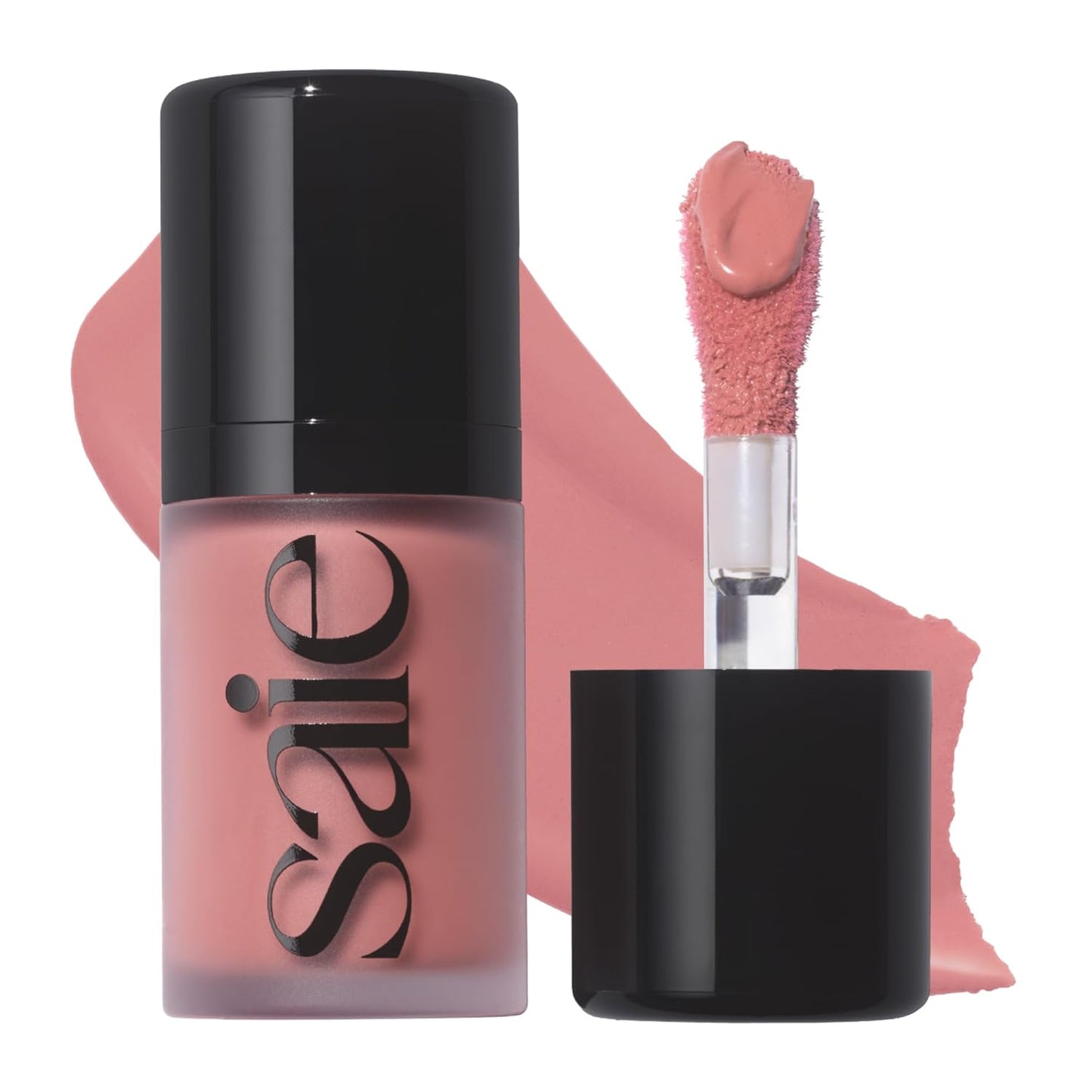 Saie Mini Dew Liquid Blush for Cheeks - Hydrating Cream Blush Stick with a Blendable + Buildable Formula - Skincare Infused Dewy Cheek Tint for a Natural Flush - Clean, Vegan Makeup - Sweetie (.24 oz)