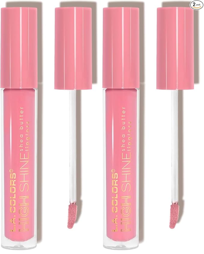 Manteca de Karité Lip Gloss de lato brillo L.A. Colors, de 0,14 onza, Transparente