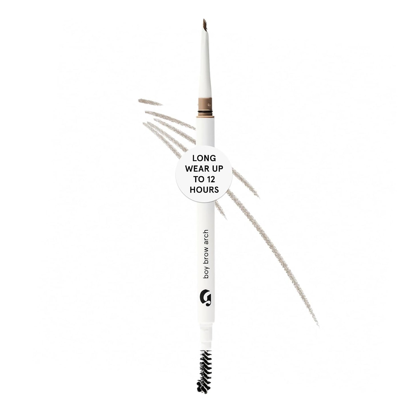 Glossier Boy Brow Arch, Cool Dark Brown Eyebrow Pencil - 2-in-1 Dual-Tip Precision & Fill, Thin Mechanical Brow Pencil, Cream Pomade for Smudge-Resistant Longwear Hair-Like Strokes, Fills Sparse Areas