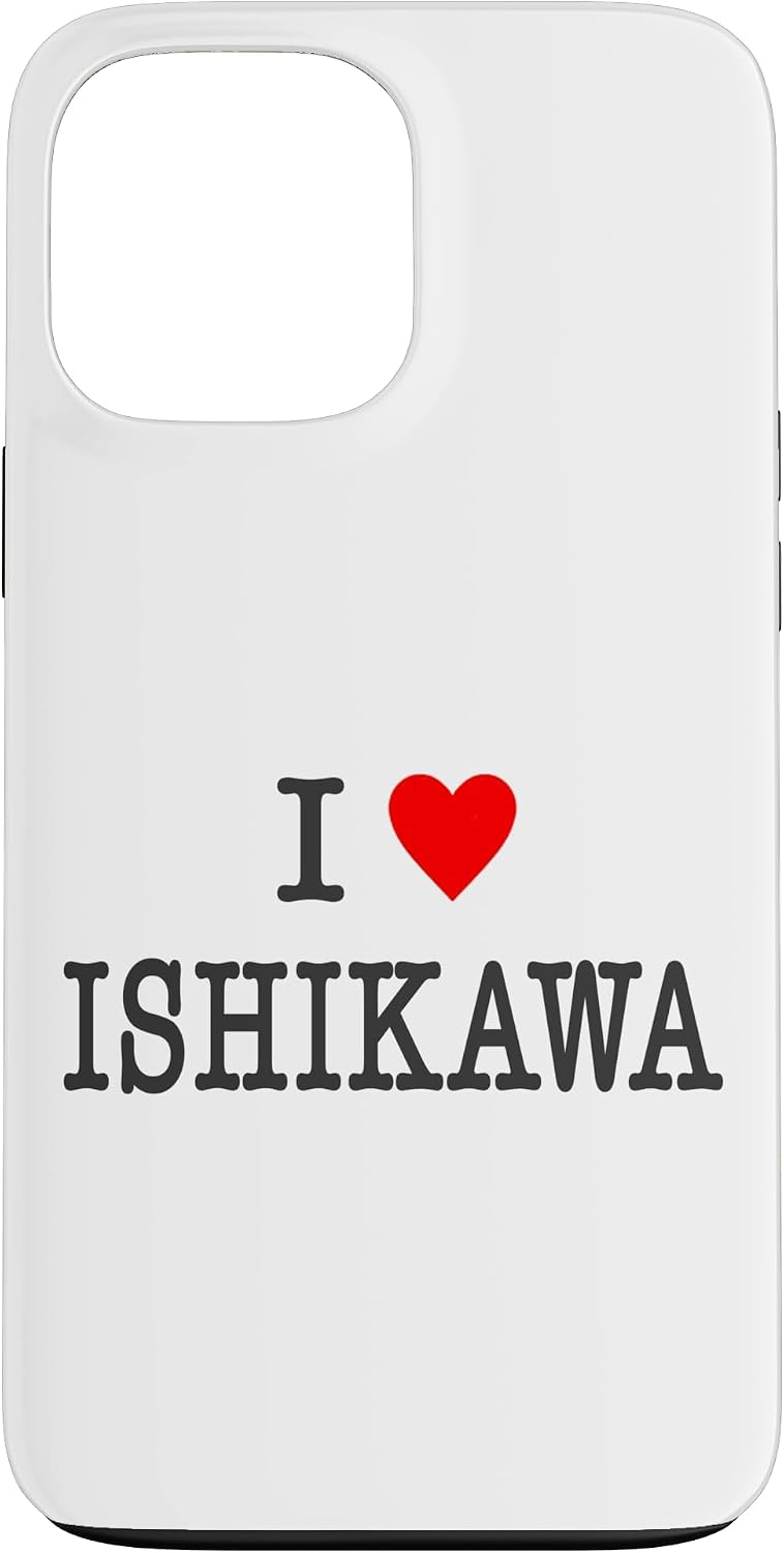 アイラブ・ISHIKAWA 石川（I Love ハート）【47都道府県】ジモT ティ 地元愛 旅行 グッズ お土産 面白 スマホケース iPhone 7 Plus/8 Plus 用