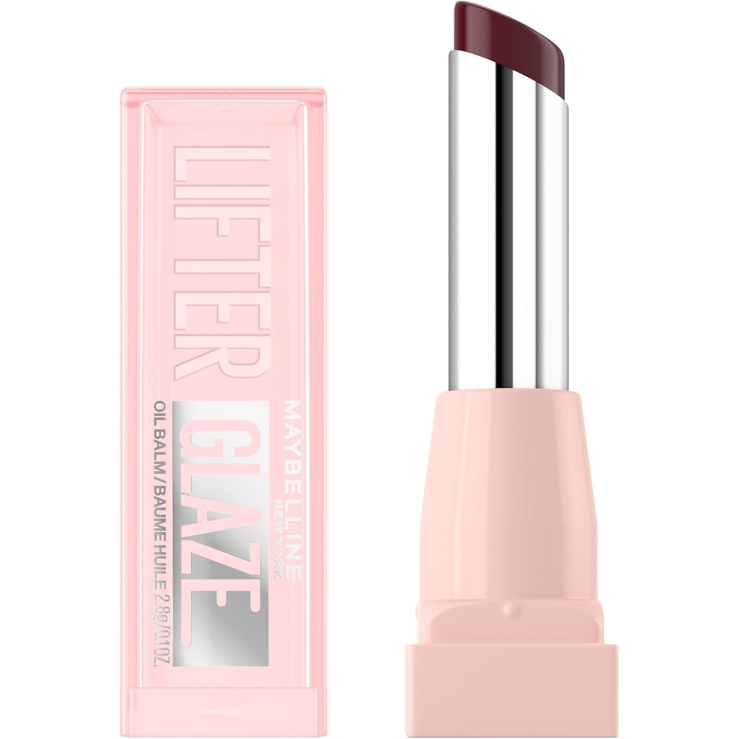 MAYBELLINE Lifter Glaze Oil Balm with Hyaluronic Acid and Hydrating Oil Blend, Lip Balm with 24HRs of Smooth, Moisturizing Shine, Pink Drip (Sheer Baby Pink)