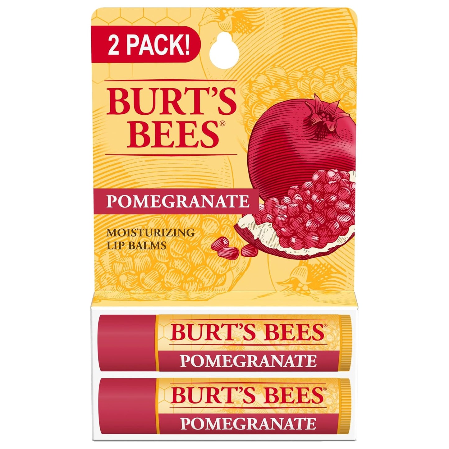 Burt's Bees Bálsamo labial – Cera de abeja original, hidratante labial con cera de abejas de origen responsable, sin tinte, tratamiento acondicionador de origen natural, 2 tubos, 0.15 onzas.