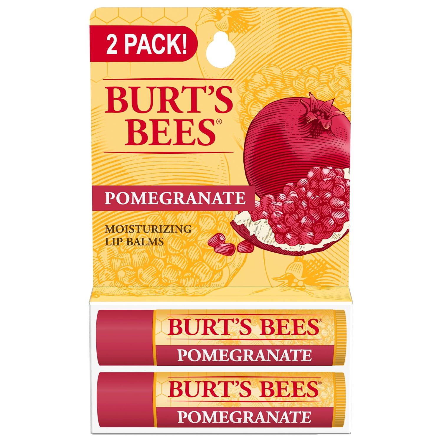 Burt's Bees Bálsamo labial – Cera de abeja original, hidratante labial con cera de abejas de origen responsable, sin tinte, tratamiento acondicionador de origen natural, 2 tubos, 0.15 onzas.