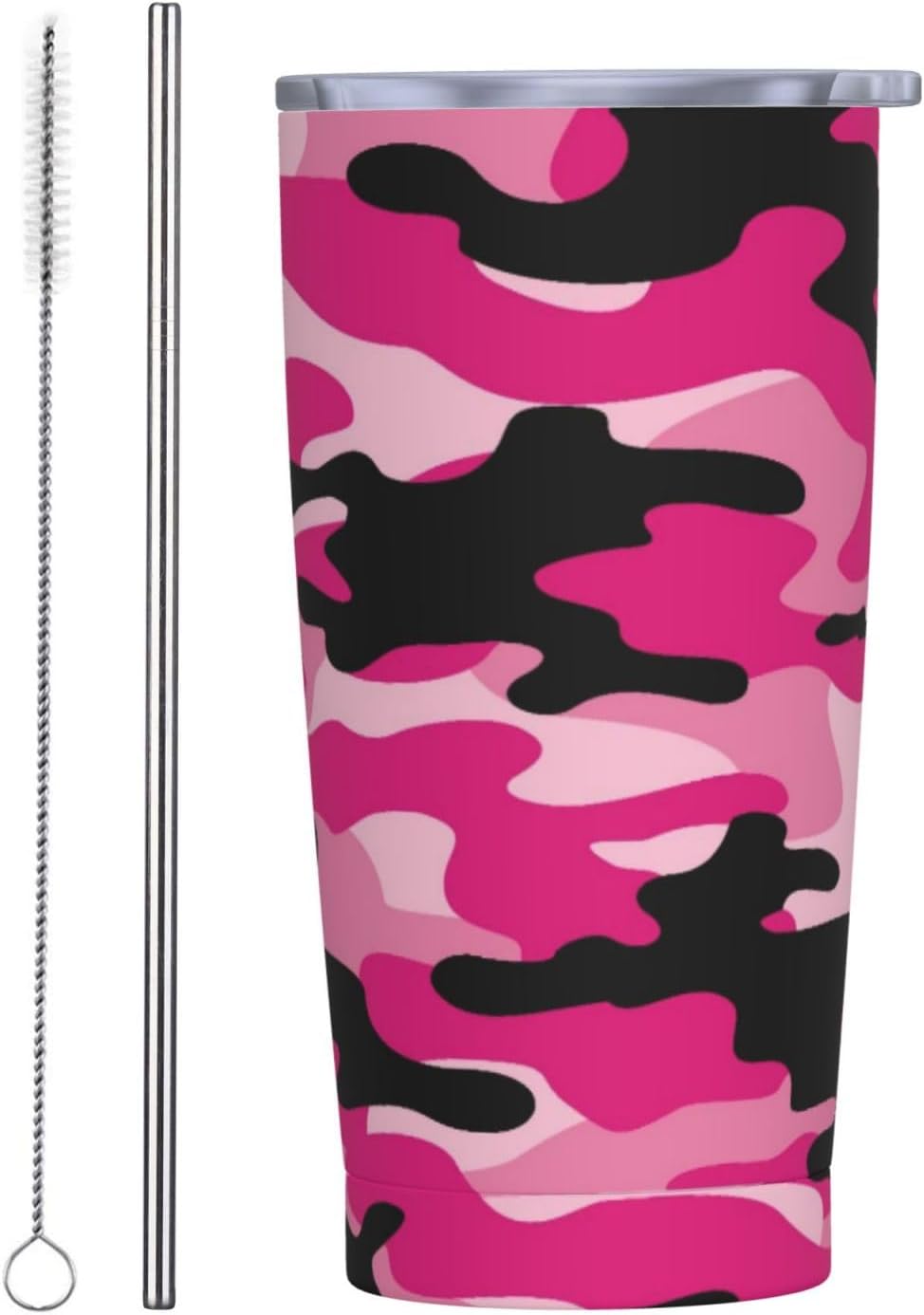 Vaso de 20 onzas con tapa y popote para mujeres y hombres, con aislamiento de cielo estrellado, universo del espacio exterior, vaso de acero inoxidable de doble pared al vacío, taza de café