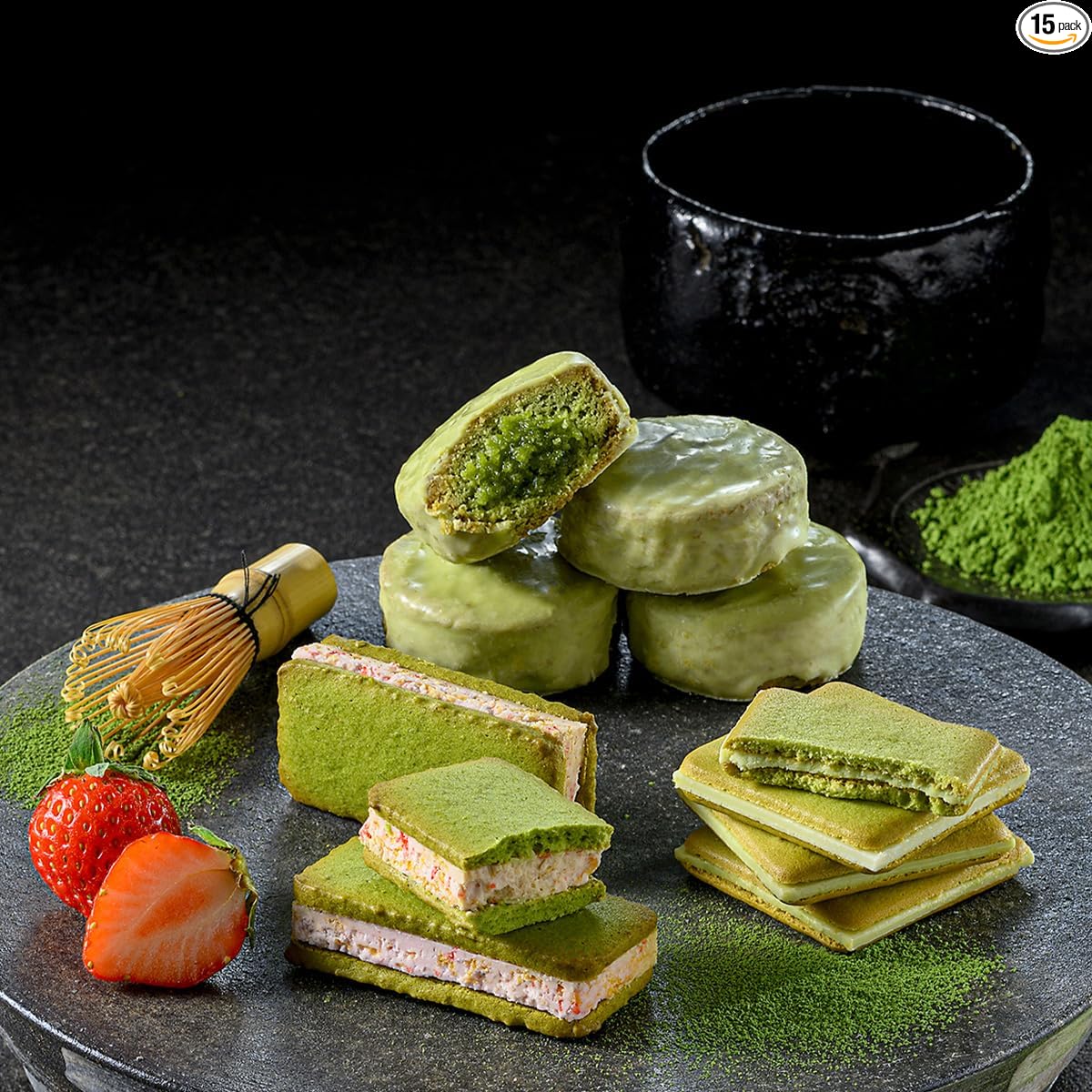 KYOTO VENETO Matcha Green Tea 18-piece Set Matcha Langue de Chat Cookies Individually Wrapped Kyoto Souvenir Gift Present Valentine's Day Birthday Thank You Gift Congratulatory Gift Wedding