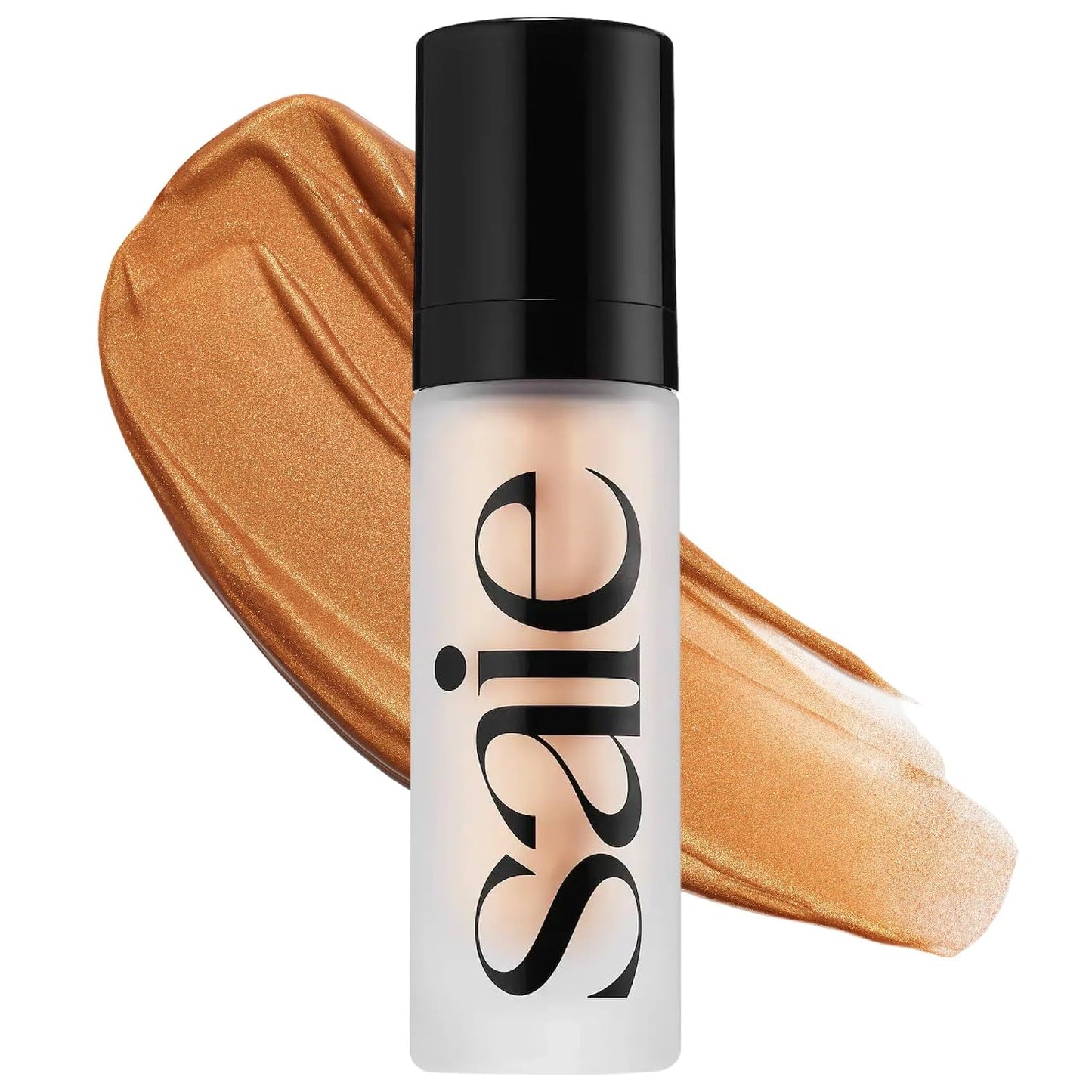 Saie Glowy Super Gel - Prebase de Maquillaje Hidratante y Suero Iluminador Enriquecido con Vitamina C y Aceite de Escualano - Iluminador Líquido para Todo el Rostro para una Piel de Vidrio Instantánea