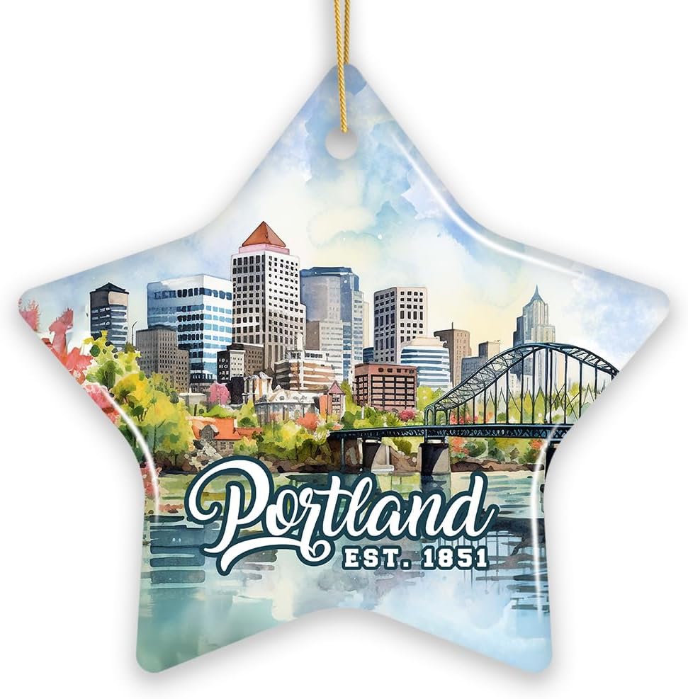 Adorno de cerámica de la ciudad del parque culturalmente artístico, recuerdo de Navidad de Utah (versión 1)