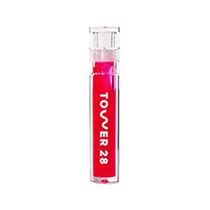 Tower 28 ShineOn Lip Gloss Jelly - Hydrating Tinted Lip Balm + Milky Gloss for Sensitive Lips - Non-Sticky + High-Shine Jelly Formula with Nourishing Oil Blend - Sesame - Mauve (0.13)