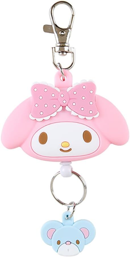 Sanrio 168645 Hello Kitty Character Keychain, Kitty, Face-Shaped Reel Keychain, 5.1 x 1.9 x 0.7 inches (13 x 4.9 x 1.8 cm)