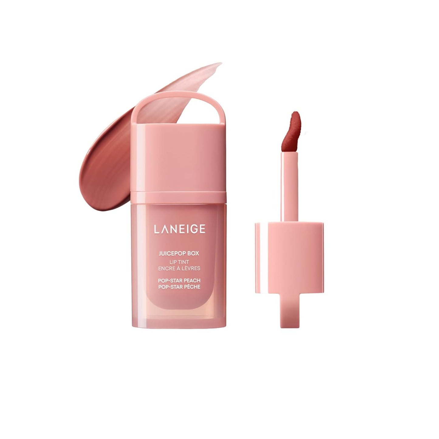 LANEIGE JuicePop Box Tinte de labios | Tinte ligero hidratante de larga duración | Color jugoso acumulable y brillo nutritivo | Cosmética coreana esencial para labios para una comodidad duradera