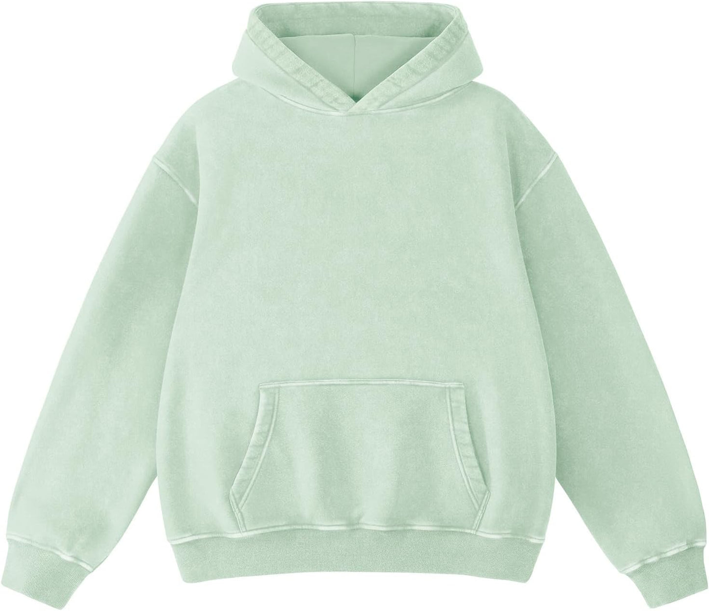 Dnzzs Sudadera con lavado ácido para mujer, sudadera con capucha de manga larga, sudaderas con capucha de gran tamaño de moda para mujer, sudaderas vintage y sudaderas pesadas