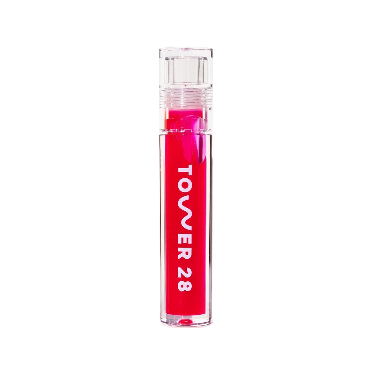 Tower 28 ShineOn - Jalea de labios lechosa, PISTACHIO, antiadherente, brillo labial vegano hidratante en rosa nude lechoso, aceite hidratante de albaricoque y semillas de frambuesa, limpio, libre de