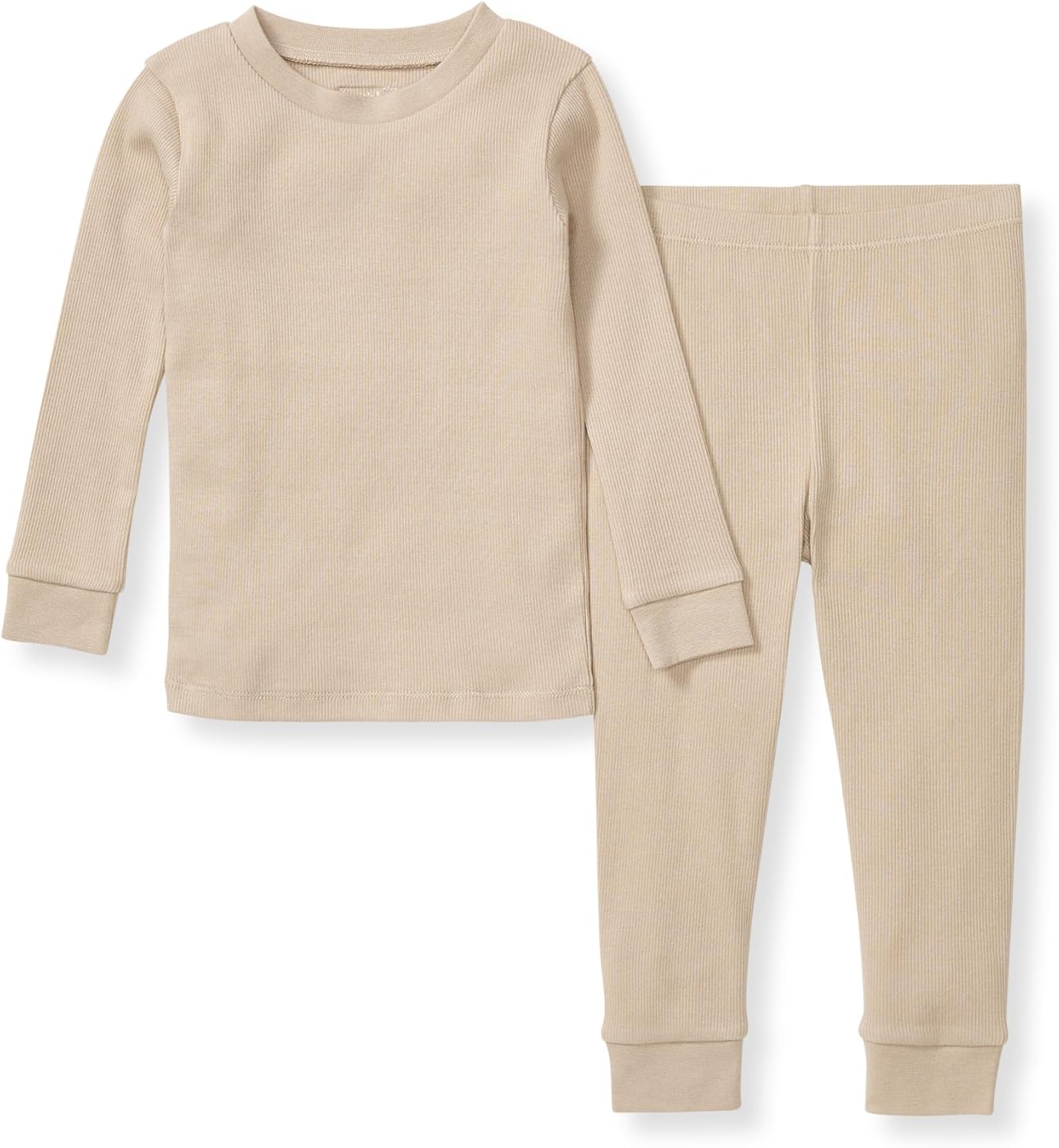 Burt's Bees Baby Pijama de algodón orgánico para niños, conjunto de pijama para niños pequeños, 2 piezas | Soft, cozy, snug fitting pajamas feature stretchy ribbed cuffs and hand painted prints to make bedtime a breeze