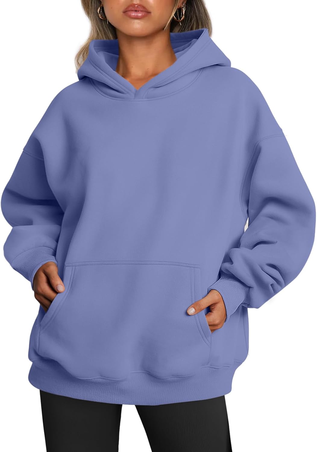 Trendy Queen Sudaderas con capucha de gran tamaño para mujer, sudaderas de felpa para mujer, suéteres de moda de otoño, suéteres de invierno | Gentle Skin Feel, Aesthetic Drop Shoulder, Large Kangaroo Pocket, Seamless Daily Outfit Match